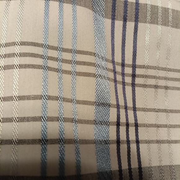 Signature by Larry Levine Women's Small Ruffle Blouse Long Sleeve Striped Blue - Picture 8 of 8